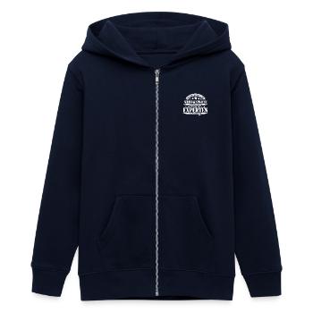 Selbstgespräche führen Kompetente Beratung - Teenager Organic Kapuzenjacke Mini Cultivator von Stanley/Stella - Navy - Vorne - AI Model Teenager Male light (155cm)