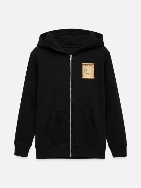 Level 1 Dwarf - Teens Organic Zip-up Hoodie by Stanley/Stella - black