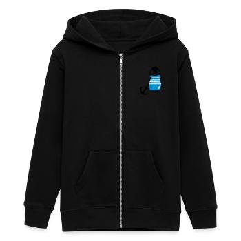 Pôle sud de pingouin et de l'ancre - Veste à capuche ado bio Stanley/Stella - noir - Devant - AI Model Teenager Male light (155cm)