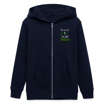 I'm not an elf i'm just short - Veste à capuche ado bio Stanley/Stella - marine - Devant - AI Model Teenager Male light (155cm)