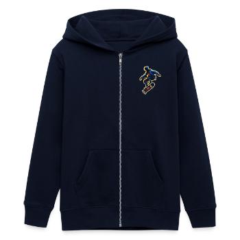 WILDER GEIST - Teenager Organic Kapuzenjacke Mini Cultivator von Stanley/Stella - Navy - Vorne - AI Model Teenager Male light (155cm)