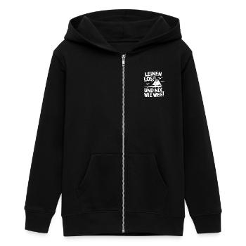 Leinen los und nichts wie weg! Wir legen ab! - Teenager Organic Kapuzenjacke Mini Cultivator von Stanley/Stella - Schwarz - Vorne - AI Model Teenager Male light (155cm)
