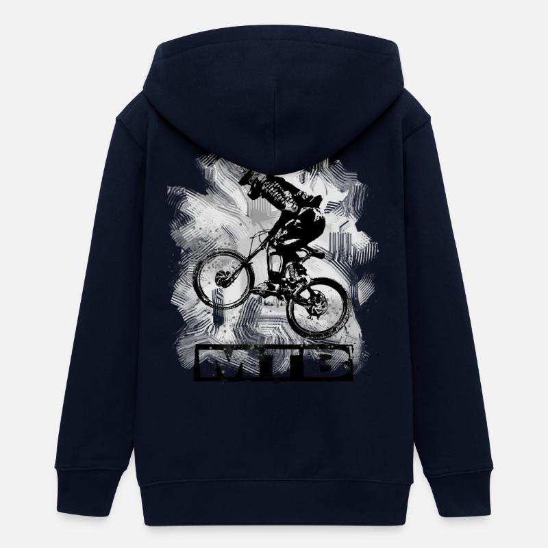 Mtb - Felpa con cappuccio con zip ragazzo bio di Stanley/Stella - navy