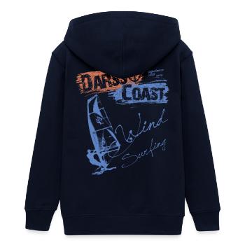 DarssCoast WINDSURFING - SURFER WINDSURFER - Teenager Organic Kapuzenjacke Mini Cultivator von Stanley/Stella - Navy - Hinten - AI Model Teenager Male light (155cm)