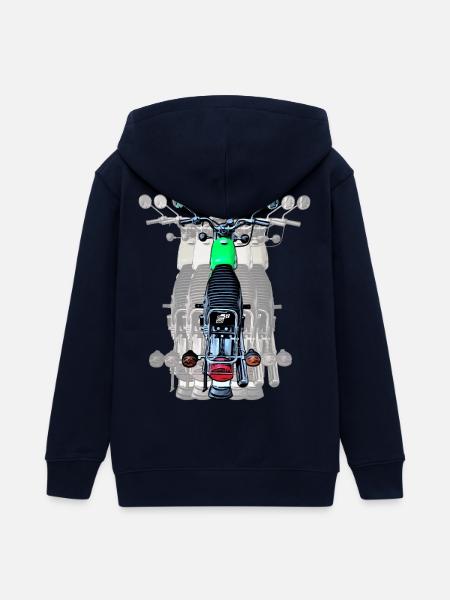 Simson S51 - Teenager Organic Kapuzenjacke Mini Cultivator von Stanley/Stella - Navy