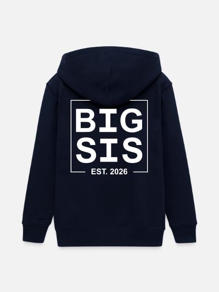 Big Sis Est 2026 - Teenager Organic Kapuzenjacke Mini Cultivator von Stanley/Stella - Navy