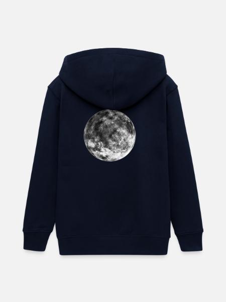 Der Mond - Teenager Organic Kapuzenjacke Mini Cultivator von Stanley/Stella - Navy