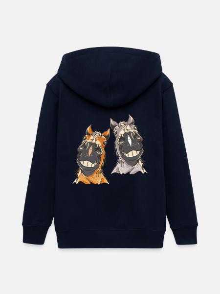 Pferdekopf Pferd Pferde - Teenager Organic Kapuzenjacke Mini Cultivator von Stanley/Stella - Navy