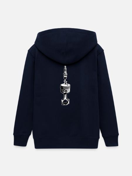 Funken und Kolben - Teenager Organic Kapuzenjacke Mini Cultivator von Stanley/Stella - Navy