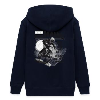 GHB Fahrrad downhill Mountain Bike 03092017 6 - Teenager Organic Kapuzenjacke Mini Cultivator von Stanley/Stella - Navy - Hinten - AI Model Teenager Male light (155cm)