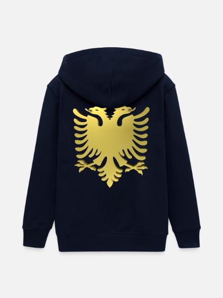 Shqiponja Gold - Teenager Organic Kapuzenjacke Mini Cultivator von Stanley/Stella - Navy