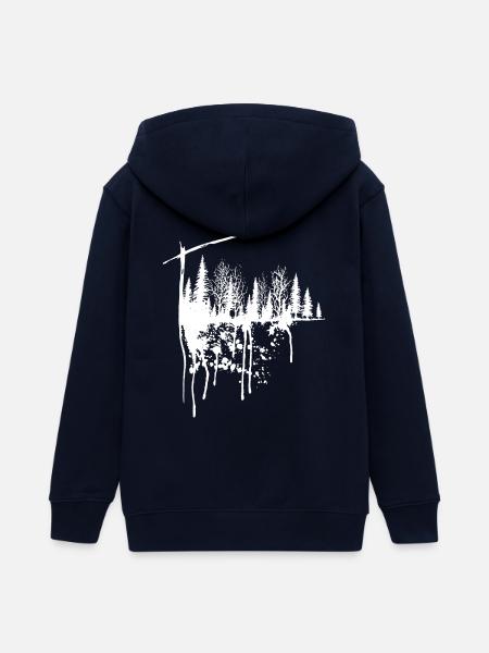 Wälder, Bäume, Natur - Teenager Organic Kapuzenjacke Mini Cultivator von Stanley/Stella - Navy