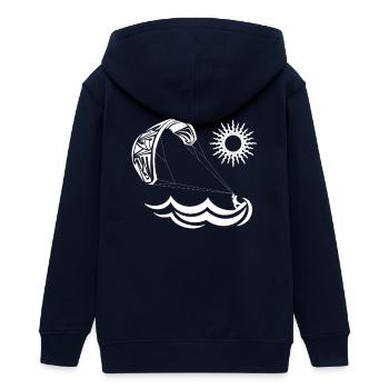 Kitesurfen - Kitesurfer - Kitesurfing - Geschenk - Teenager Organic Kapuzenjacke Mini Cultivator von Stanley/Stella - Navy - Hinten - AI Model Teenager Male light (155cm)