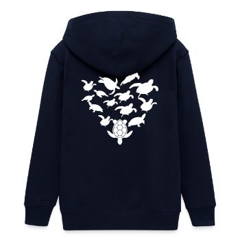 Schildkröte - Schildkrötenliebhaber - Schildkröten - Teenager Organic Kapuzenjacke Mini Cultivator von Stanley/Stella - Navy - Hinten - AI Model Teenager Male light (155cm)