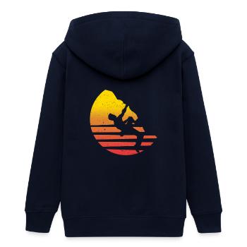 Klettern - Teenager Organic Kapuzenjacke Mini Cultivator von Stanley/Stella - Navy - Hinten - AI Model Teenager Male light (155cm)
