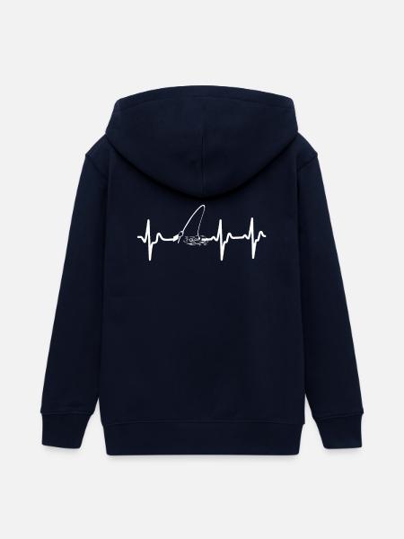 Angeln - Teenager Organic Kapuzenjacke Mini Cultivator von Stanley/Stella - Navy