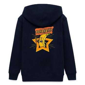 Banana - Bananen-Aufstand - Teenager Organic Kapuzenjacke Mini Cultivator von Stanley/Stella - Navy - Hinten - AI Model Teenager Male light (155cm)