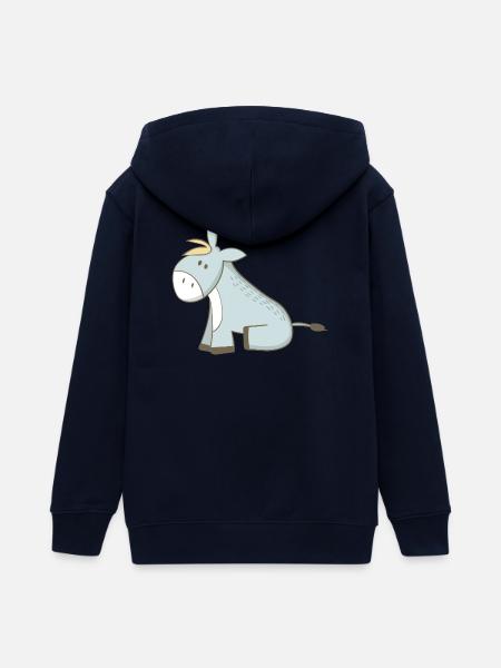 Esel - Teenager Organic Kapuzenjacke Mini Cultivator von Stanley/Stella - Navy