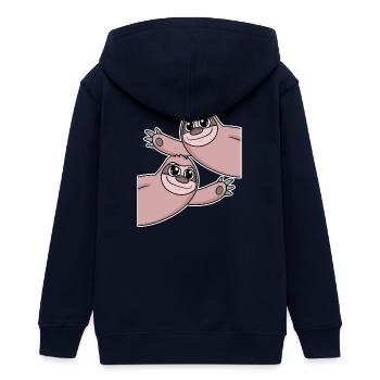 Faultier Faultiere - Teenager Organic Kapuzenjacke Mini Cultivator von Stanley/Stella - Navy - Hinten - AI Model Teenager Male light (155cm)