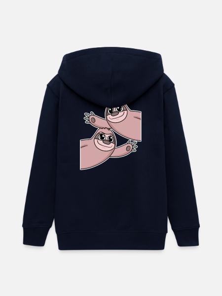 Faultier Faultiere - Teenager Organic Kapuzenjacke Mini Cultivator von Stanley/Stella - Navy