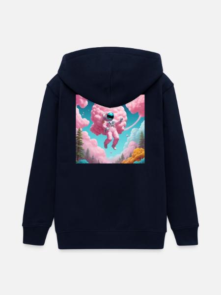 Astronaut - Teenager Organic Kapuzenjacke Mini Cultivator von Stanley/Stella - Navy