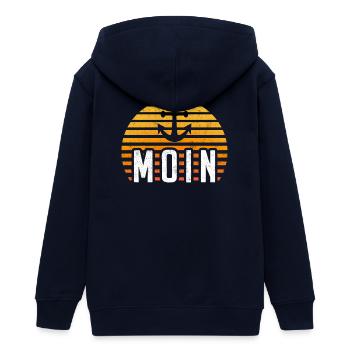 Moin Hamburg Anker Hamburger Hafen Fan Stadt HH - Teenager Organic Kapuzenjacke Mini Cultivator von Stanley/Stella - Navy - Hinten - AI Model Teenager Male light (155cm)