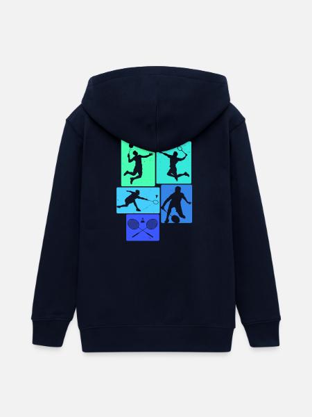 badminton - Teenager Organic Kapuzenjacke Mini Cultivator von Stanley/Stella - Navy