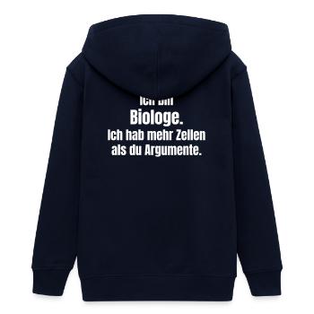 Biologie Spruch Mehr Zellen Argumente - Teenager Organic Kapuzenjacke Mini Cultivator von Stanley/Stella - Navy - Hinten - AI Model Teenager Male light (155cm)