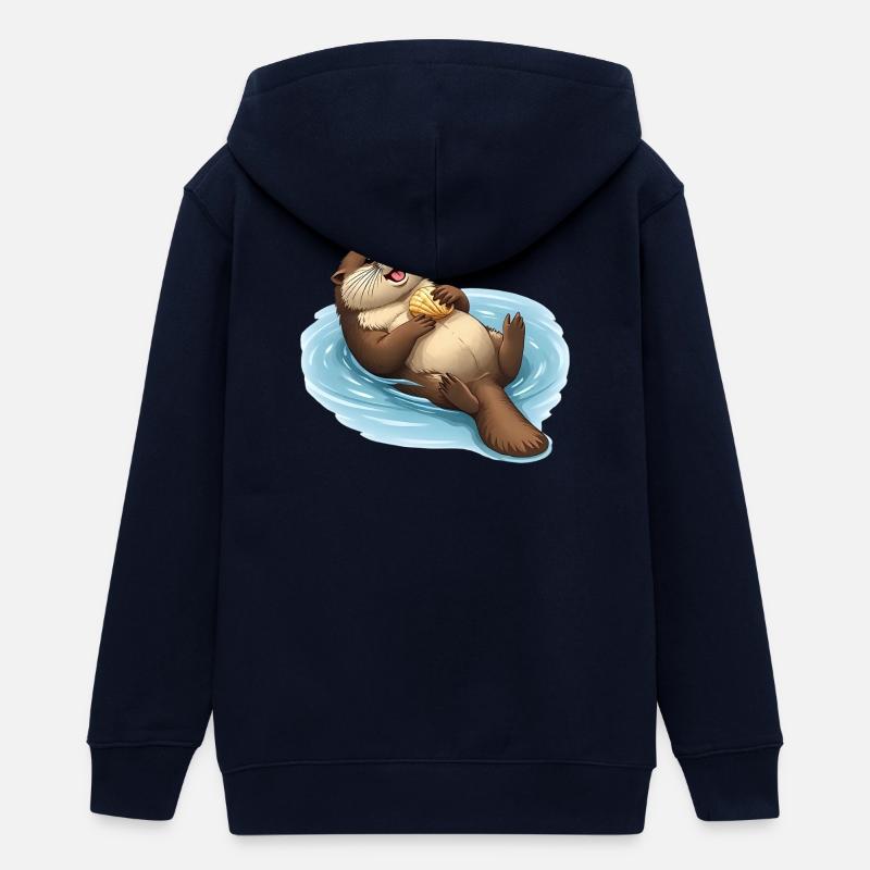 Castor décontracté avec coquille - Veste à capuche ado bio Stanley/Stella - marine