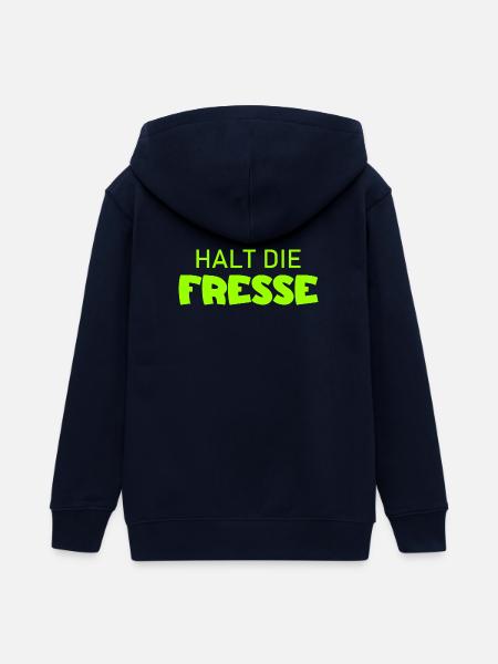 Halt die Fresse - Cooler Spruch - Teenager Organic Kapuzenjacke Mini Cultivator von Stanley/Stella - Navy