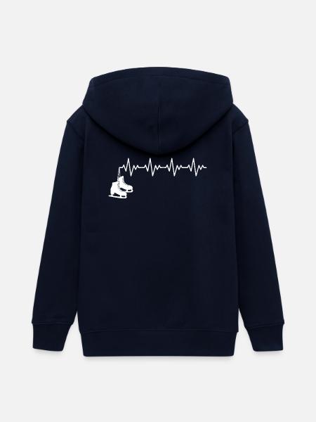 Schlittschuhe Eiskunstläufer Schlittschuh EKG - Teenager Organic Kapuzenjacke Mini Cultivator von Stanley/Stella - Navy