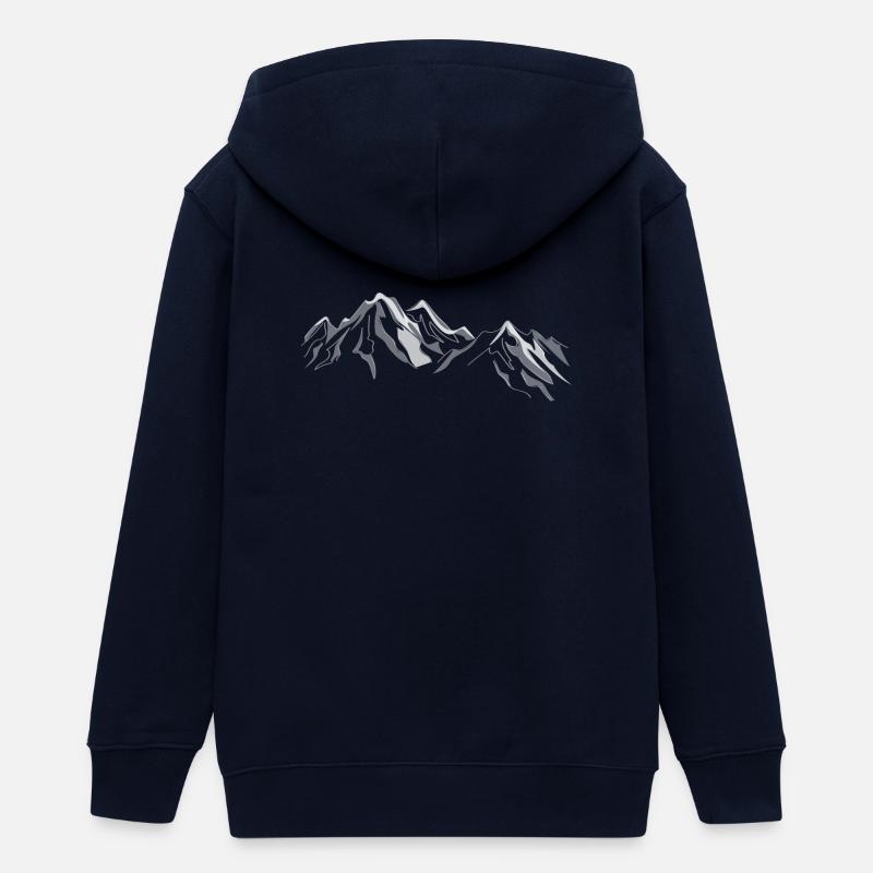 Montagnes - Veste à capuche ado bio Stanley/Stella - marine