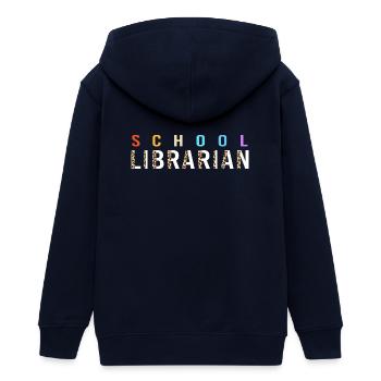 Leseratte Bibliothek Lesen - Teenager Organic Kapuzenjacke Mini Cultivator von Stanley/Stella - Navy - Hinten - AI Model Teenager Male light (155cm)