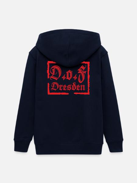 D.o.F Dresden Fraktur - Teenager Organic Kapuzenjacke Mini Cultivator von Stanley/Stella - Navy