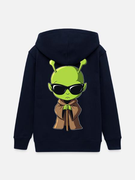 Alienmönch - Teenager Organic Kapuzenjacke Mini Cultivator von Stanley/Stella - Navy