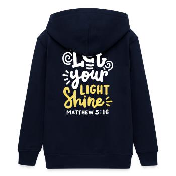 Bibelvers Christlich - Teenager Organic Kapuzenjacke Mini Cultivator von Stanley/Stella - Navy - Hinten - AI Model Teenager Male light (155cm)