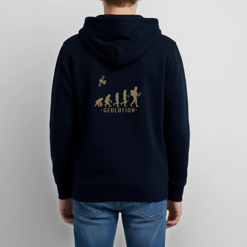Geocaching evolution Shirt Geolution Teenager Organic Kapuzenjacke Mini Cultivator von Stanley/Stella
