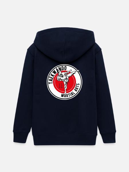 Taekwando - Teenager Organic Kapuzenjacke Mini Cultivator von Stanley/Stella - Navy
