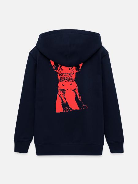 Bulldoge - Teenager Organic Kapuzenjacke Mini Cultivator von Stanley/Stella - Navy