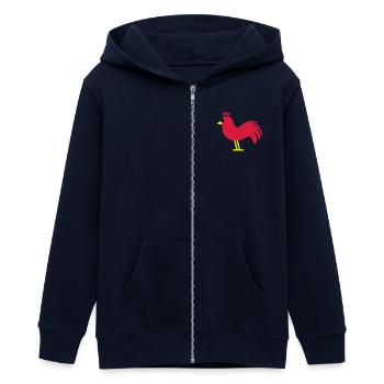 hahn - Teenager Organic Kapuzenjacke Mini Cultivator von Stanley/Stella - Navy - Vorne - AI Model Teenager Male light (155cm)