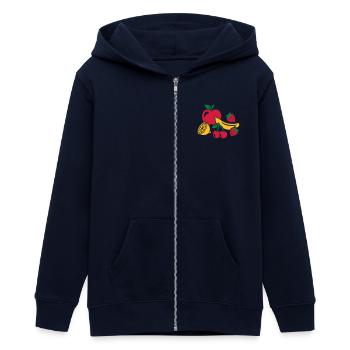 Fruits - Veste à capuche ado bio Stanley/Stella - marine - Devant - AI Model Teenager Male light (155cm)