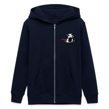 Frecher Dachs - Teenager Organic Kapuzenjacke Mini Cultivator von Stanley/Stella - Navy - Vorne - AI Model Teenager Male light (155cm)