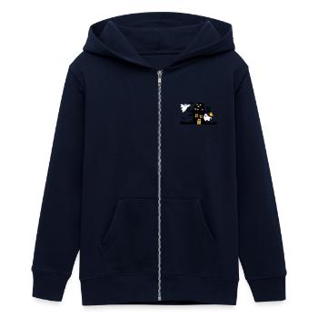 Halloween - Teenager Organic Kapuzenjacke Mini Cultivator von Stanley/Stella - Navy - Vorne - AI Model Teenager Male light (155cm)