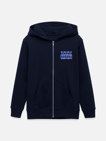 XXX Man - Teenager Organic Kapuzenjacke Mini Cultivator von Stanley/Stella - Navy