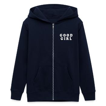 Good girl - Teenager Organic Kapuzenjacke Mini Cultivator von Stanley/Stella - Navy - Vorne - AI Model Teenager Male light (155cm)