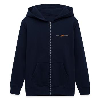 Roter Panda entspannt - Teenager Organic Kapuzenjacke Mini Cultivator von Stanley/Stella - Navy - Vorne - AI Model Teenager Male light (155cm)