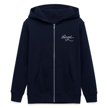 Engel - Teenager Organic Kapuzenjacke Mini Cultivator von Stanley/Stella - Navy - Vorne - AI Model Teenager Male light (155cm)