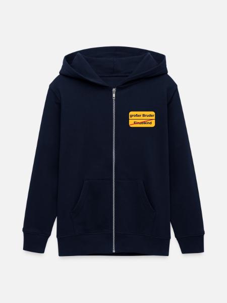 großer Bruder - Teenager Organic Kapuzenjacke Mini Cultivator von Stanley/Stella - Navy