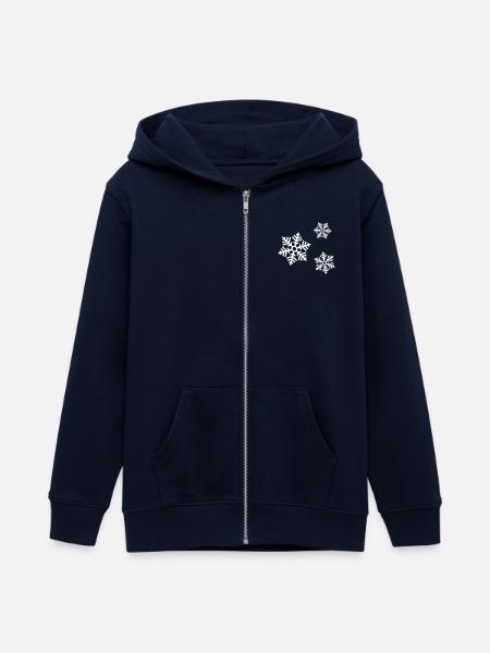Eiskristalle - Teenager Organic Kapuzenjacke Mini Cultivator von Stanley/Stella - Navy