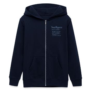 Intelligenz Wortdefinition Wissen Social Media - Teenager Organic Kapuzenjacke Mini Cultivator von Stanley/Stella - Navy - Vorne - AI Model Teenager Male light (155cm)